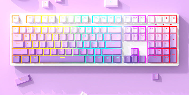 Drahtlose RGB Hintergrundbeleuchtung Mechanische Gaming Tastatur Brehn