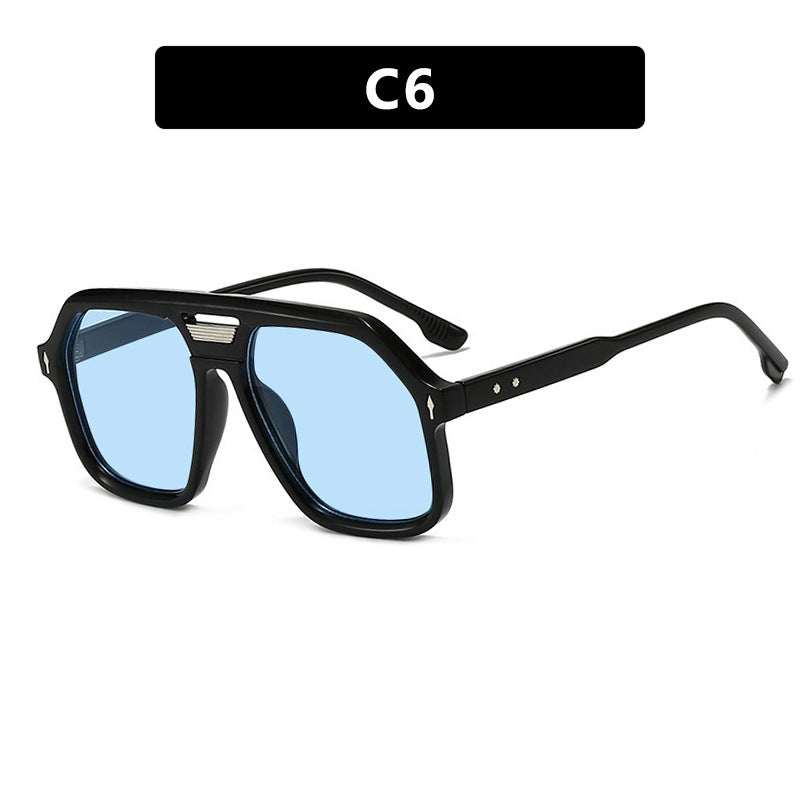 Damen oversized Sonnenbrille mit polygonalem Rahmen und UV-Schutz Brehn