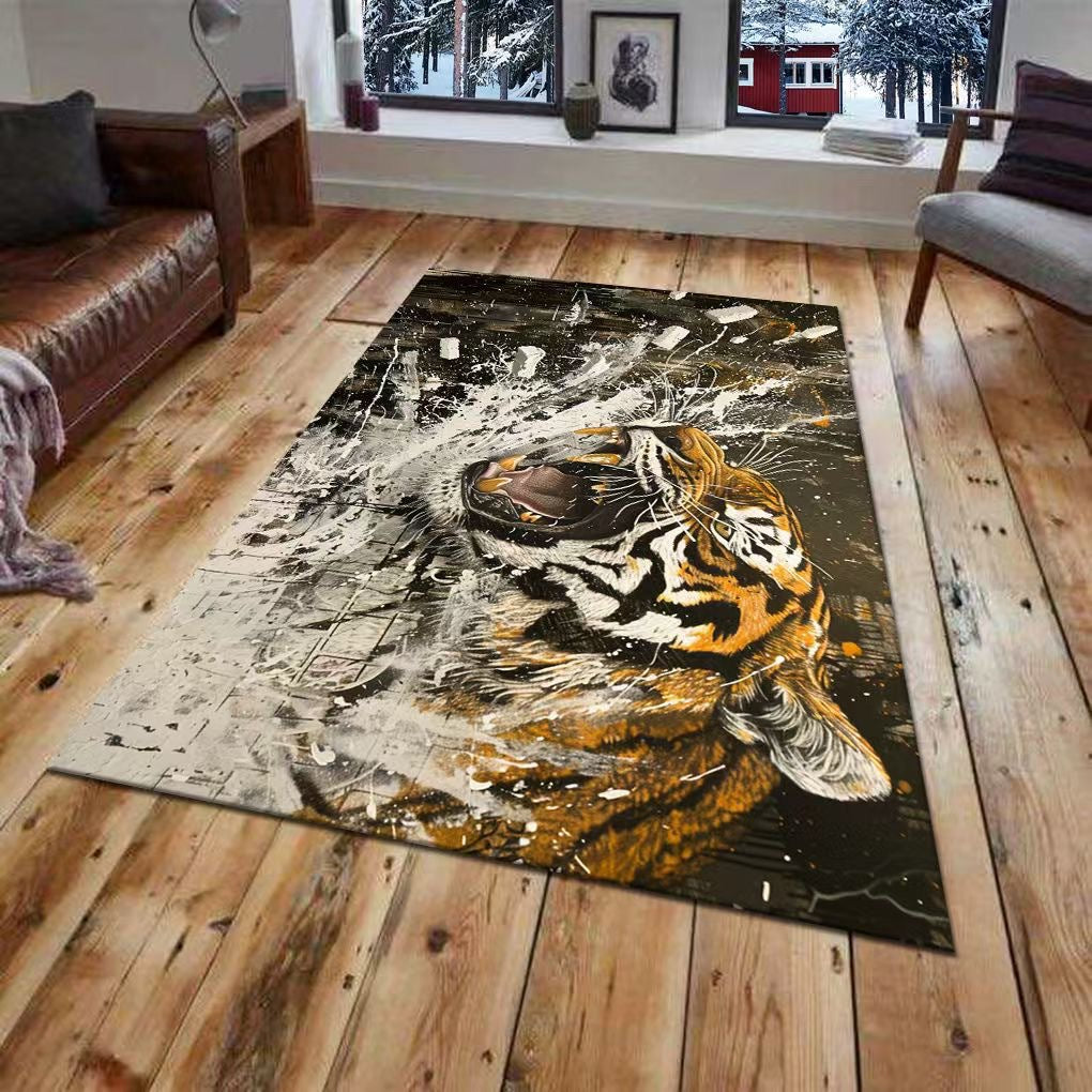 3D-gedrucktes Tiger-Wandmural Brehn