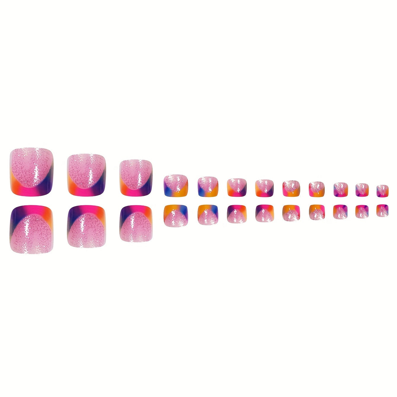 Künstlerisches Regenbogen-Nagelkunst-Set Brehn
