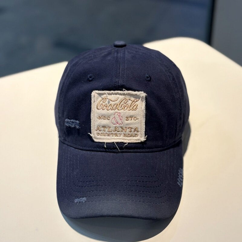 Verwaschene Baumwollmütze mit Vintage-Logo