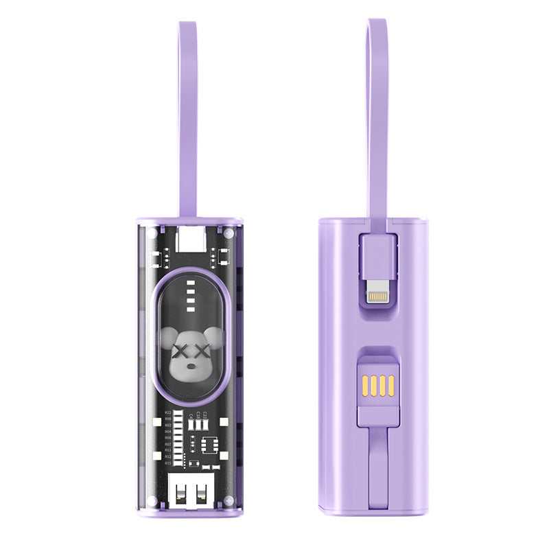 Tragbare Powerbank mit integriertem Ladekonzept und praktischer Trageschlaufe Brehn