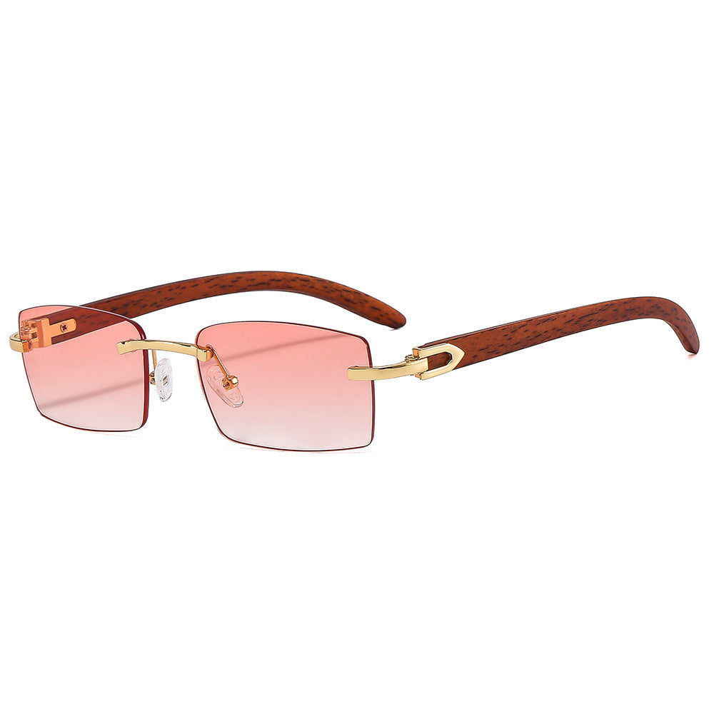 Stylische Holzgriff Quadratische Sonnenbrille Brehn