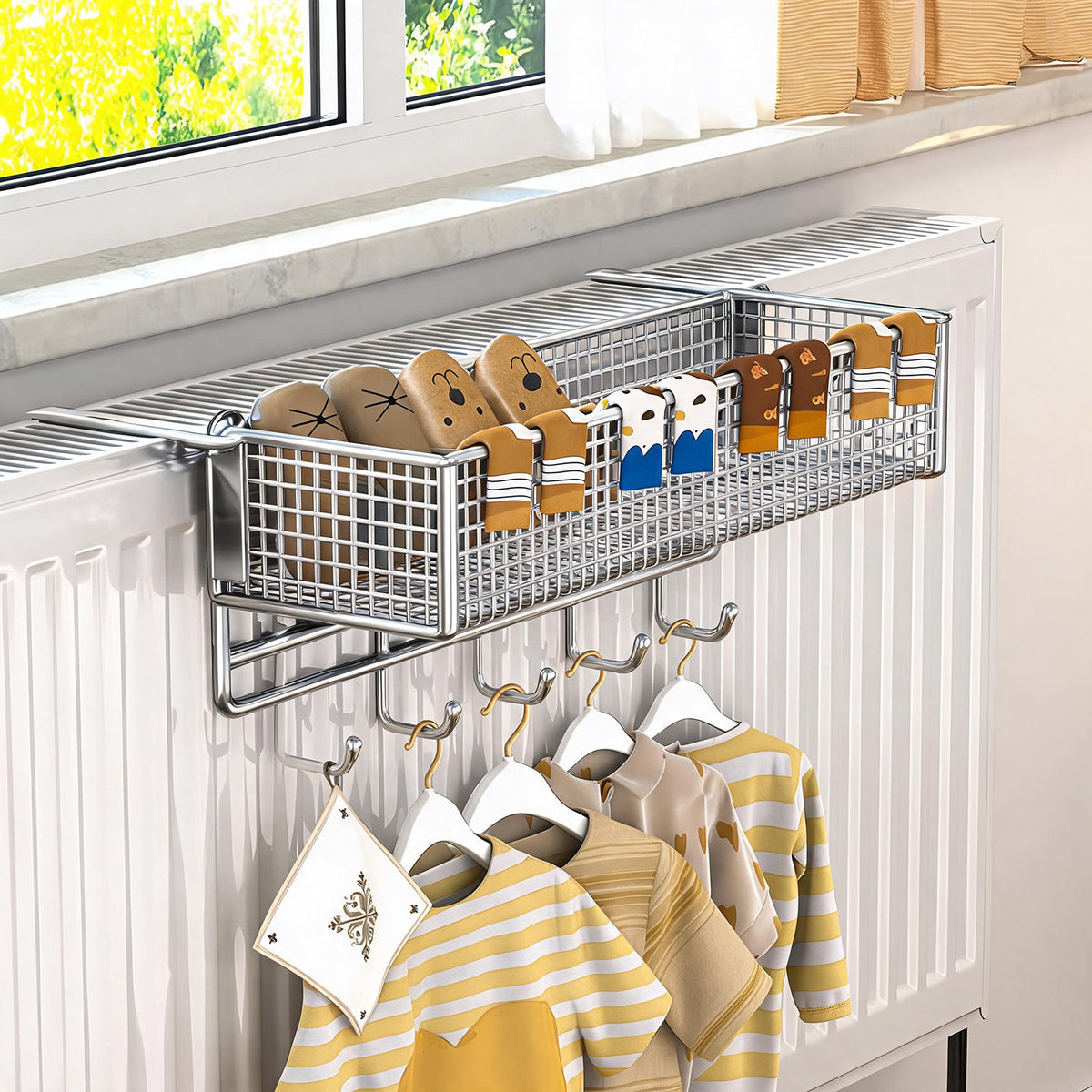 Radiator-Montierter Netz-Trocknungskorb für Schuhe und Socken