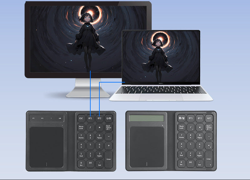 Drahtlose Zifferntastatur mit Touchpad Brehn