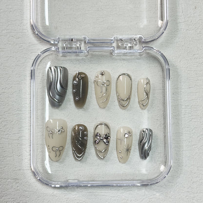 Künstlerische Marmor-Effekt Nagelspitzen Brehn