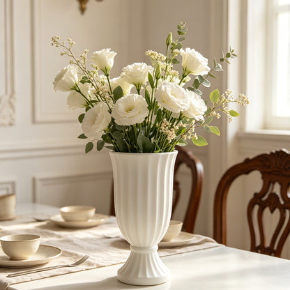 Majestätische gerippte dekorative Vase Brehn