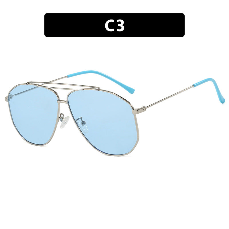 Damen kreative Piloten-Sonnenbrille mit auffälligem Rahmen Brehn