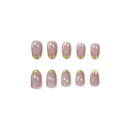 Elegante Glänzende Nagelkunst Verlängerungen Brehn