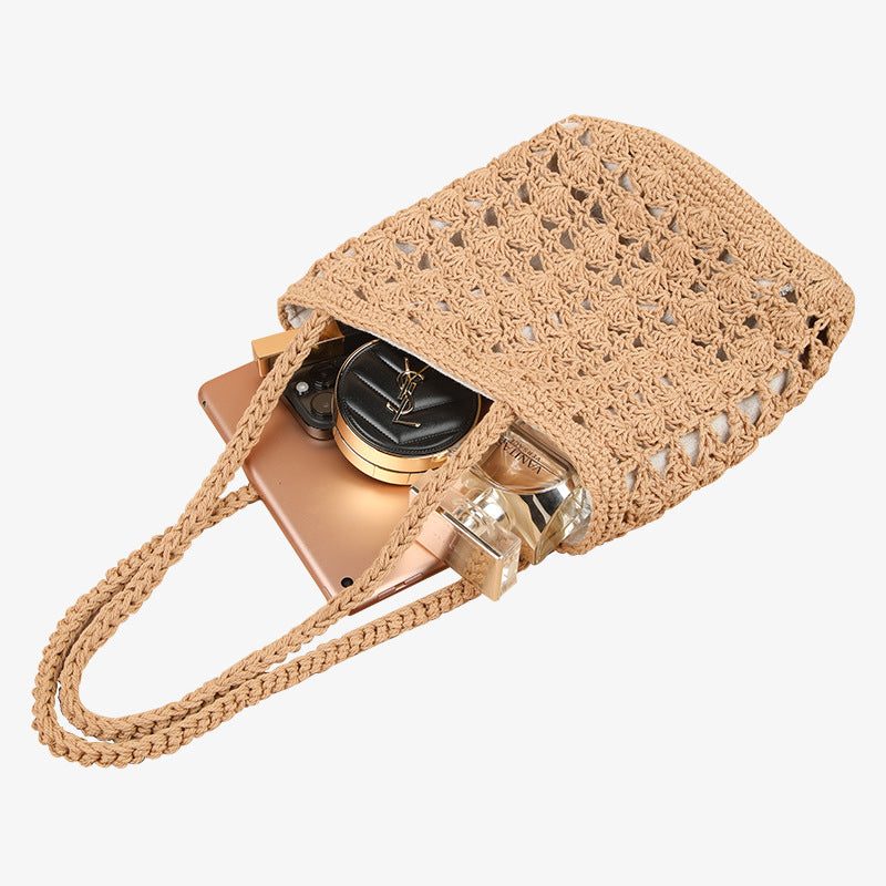Damen Handgearbeitete Makramee Tasche mit doppeltem Innenfutter Brehn