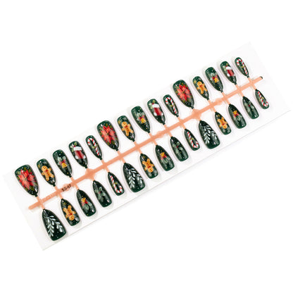 Festliches Weihnachts-Themen Press-On Nagelkunst Set Brehn