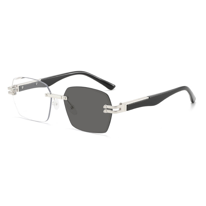 Herren elegante quadratische Sonnenbrille mit Holzarmen Brehn