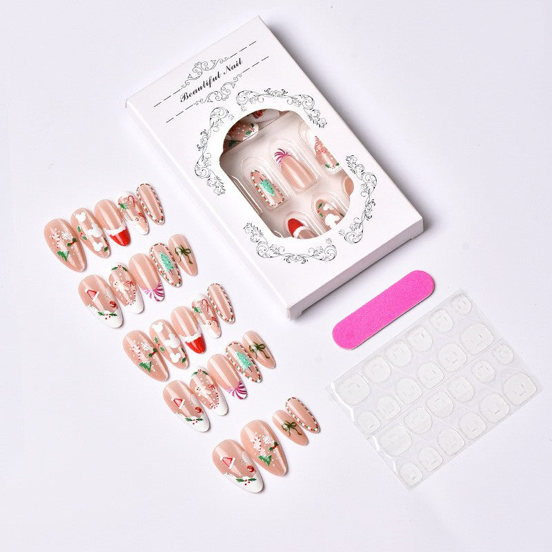 Kunstnagelset mit festlichen Weihnachtsmotiven und eleganten Designs Brehn