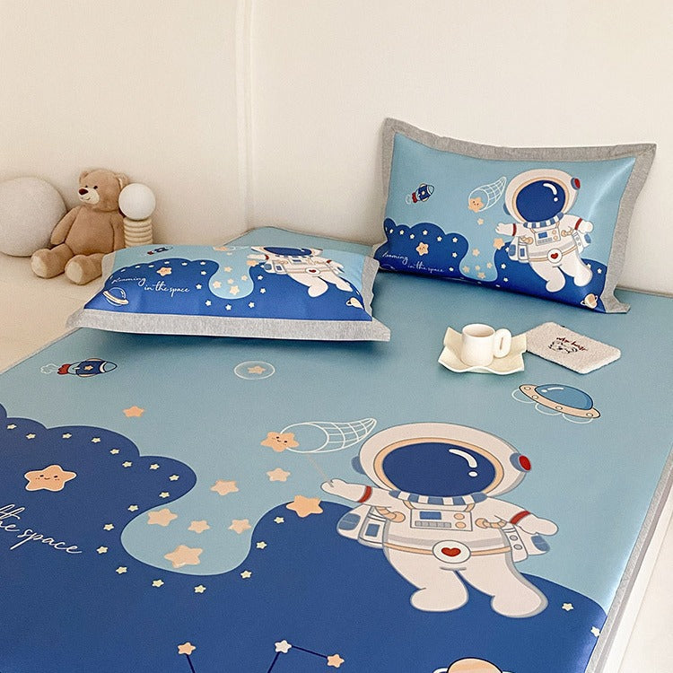 Kinder-Bettwäsche-Garnitur mit Monstertruck-Print aus atmungsaktiver Baumwollmischung