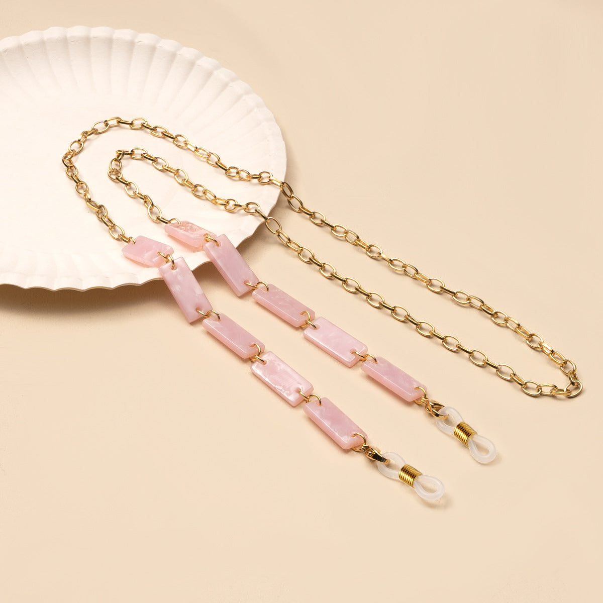 Chunky Abstract Pattern Eyewear Chain Brehn