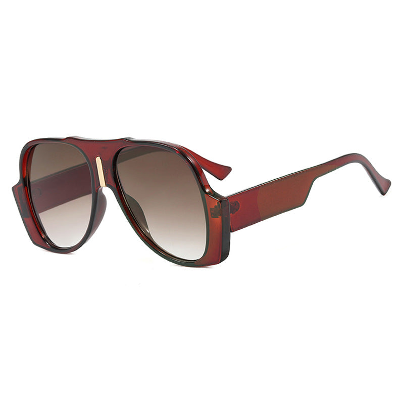 Damen quadratische Sonnenbrille mit einzigartigem tiermuster Rahmen und UV-Schutz Brehn