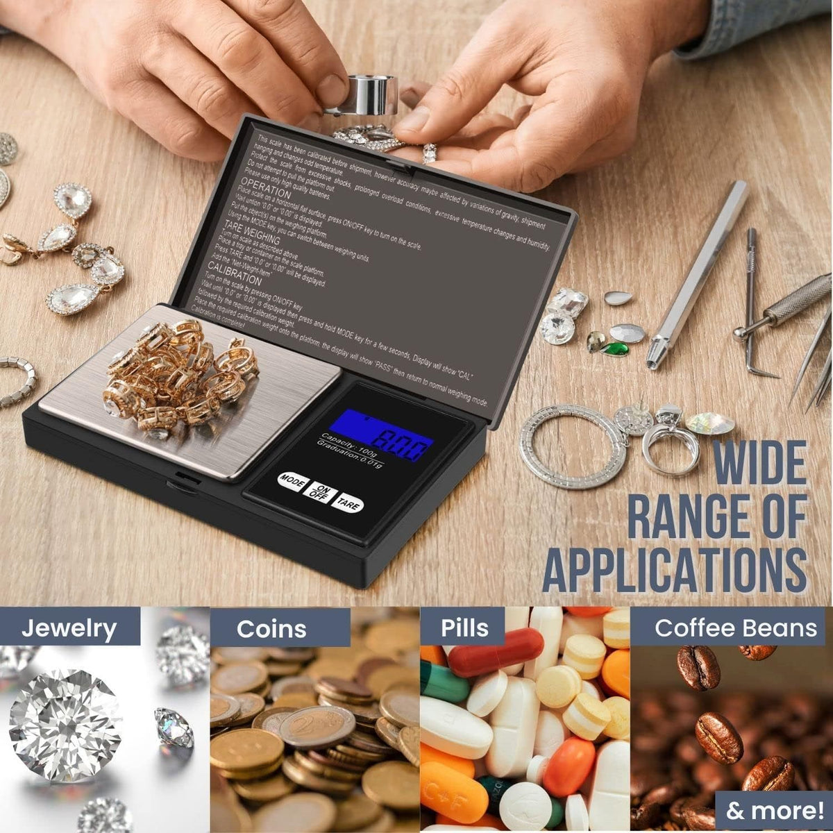 Kompakte digitale Taschenwaage
