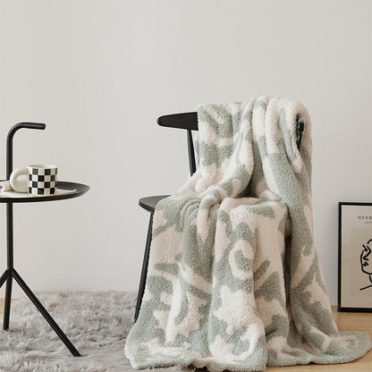Plüsch Wendbare Sherpa Fleece Throw-Decke mit Übergröße Damaskus-Muster