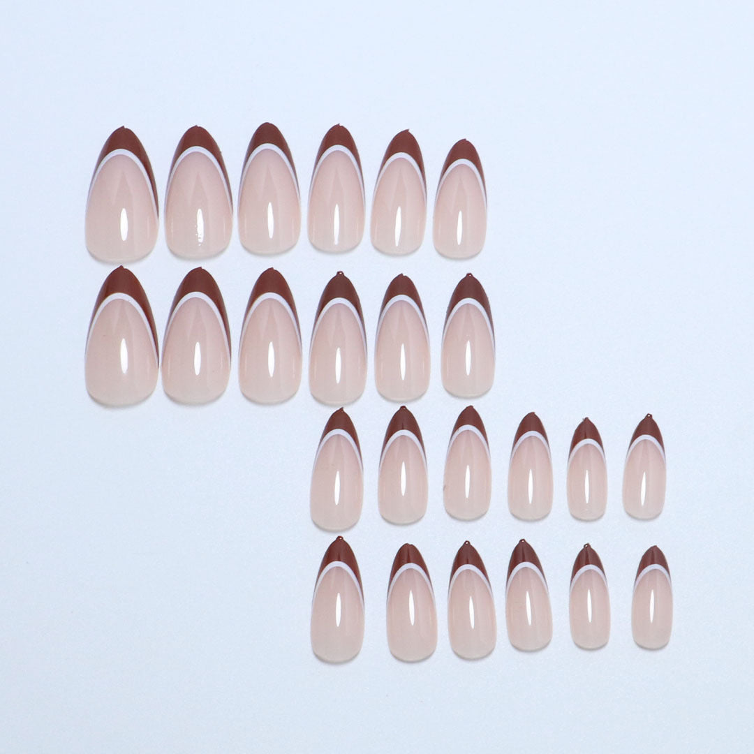 Premium natürliche Finish Press-On Nagelspitzen Brehn