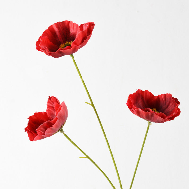 Dekorativer künstlicher Mohnblumenstängel