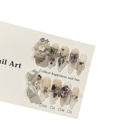 Dekoratives 3D-Themen Press-On Nagelkunst-Set