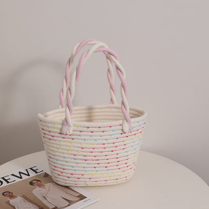 Modische Handtasche Aus Geflochtenem Textil Brehn