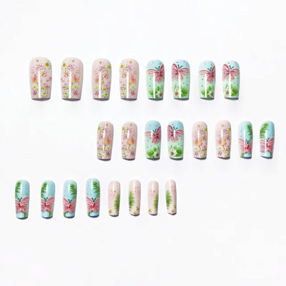 3D Blumen Schmetterling Nagelkunst Brehn