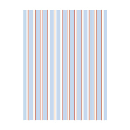 Striped Knit Reversible Throw Blanket with Piped Edge