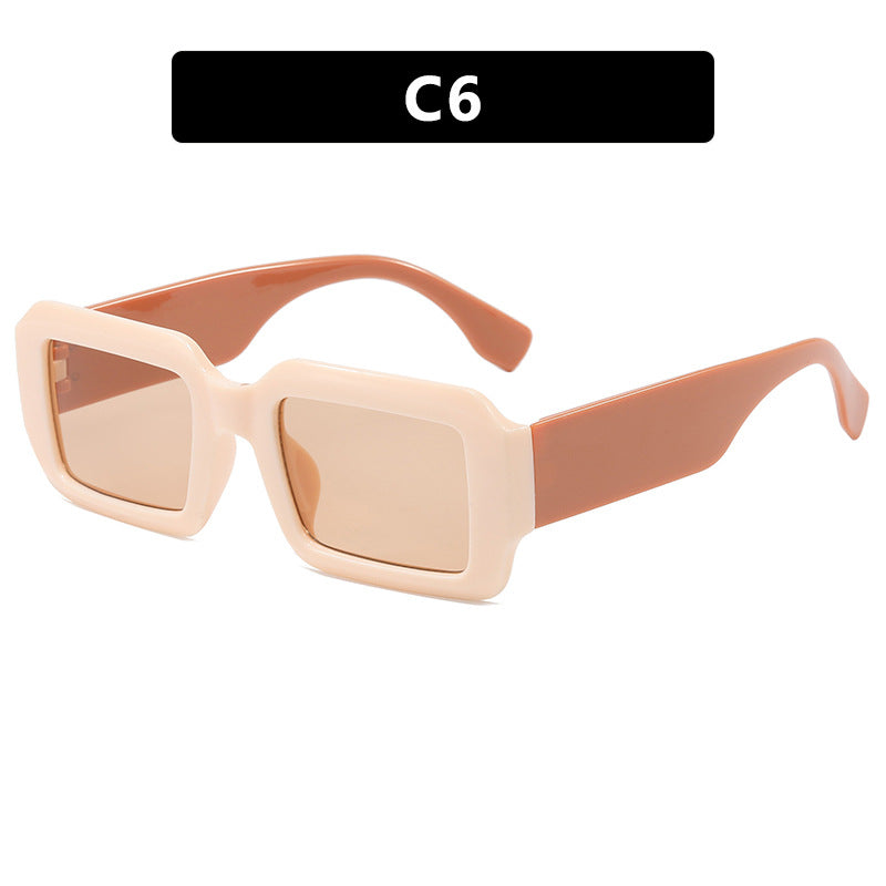 Damen oversized quadratische Sonnenbrille mit modernem Kunststoffrahmen Brehn
