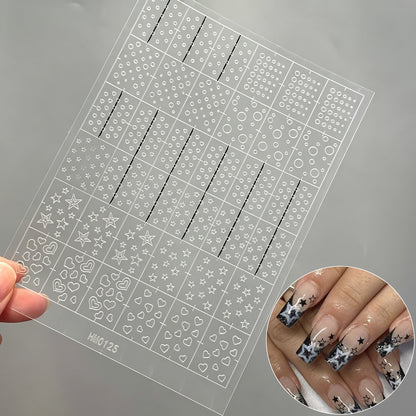 Schmetterlings-Nagelkunst-Schablonenblatt