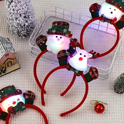 LED Leuchtender Weihnachts-Haarreifen mit Rentier-Motiv Brehn