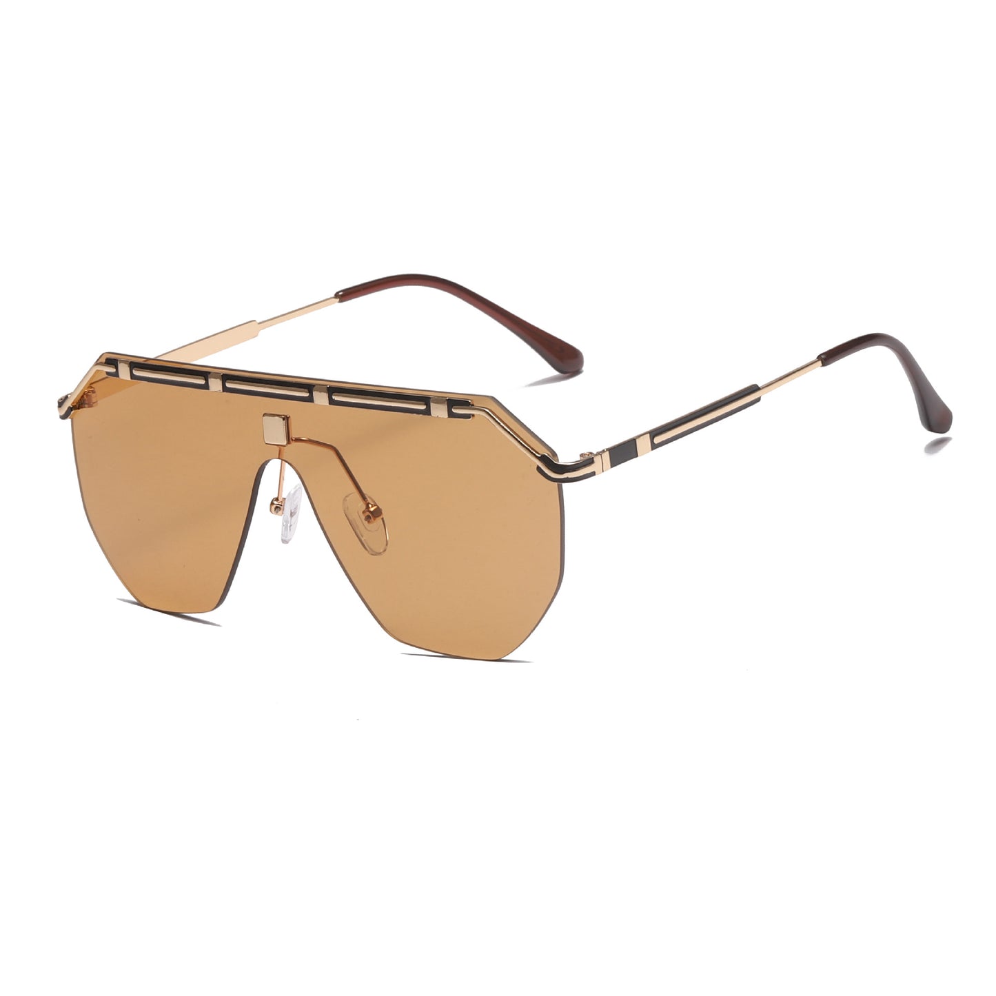 Damen geometrische Oversized-Sonnenbrille Brehn