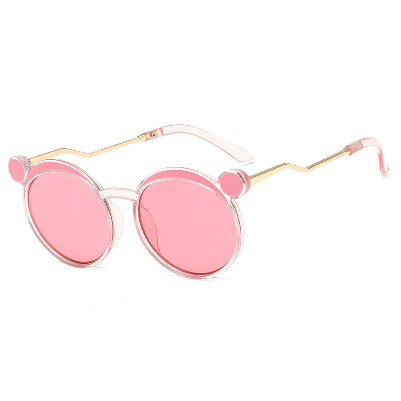 Damen Fashion-Runde Sonnenbrille mit innovativem Rahmen und farbigen Gläsern Brehn