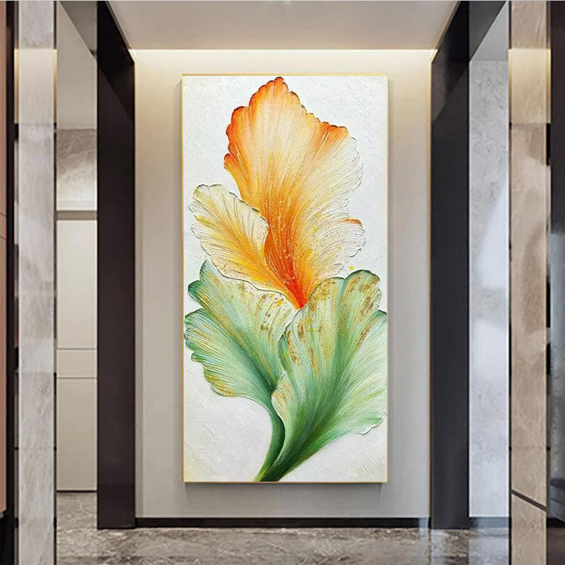 Florales Texturiertes Leinwandkunstwerk
