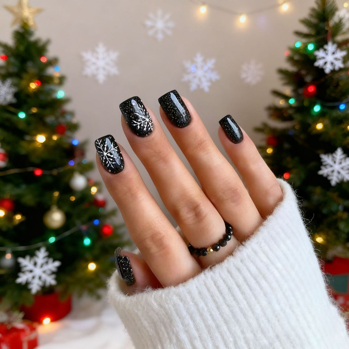 Festliche Winter-Nagelkunst Brehn