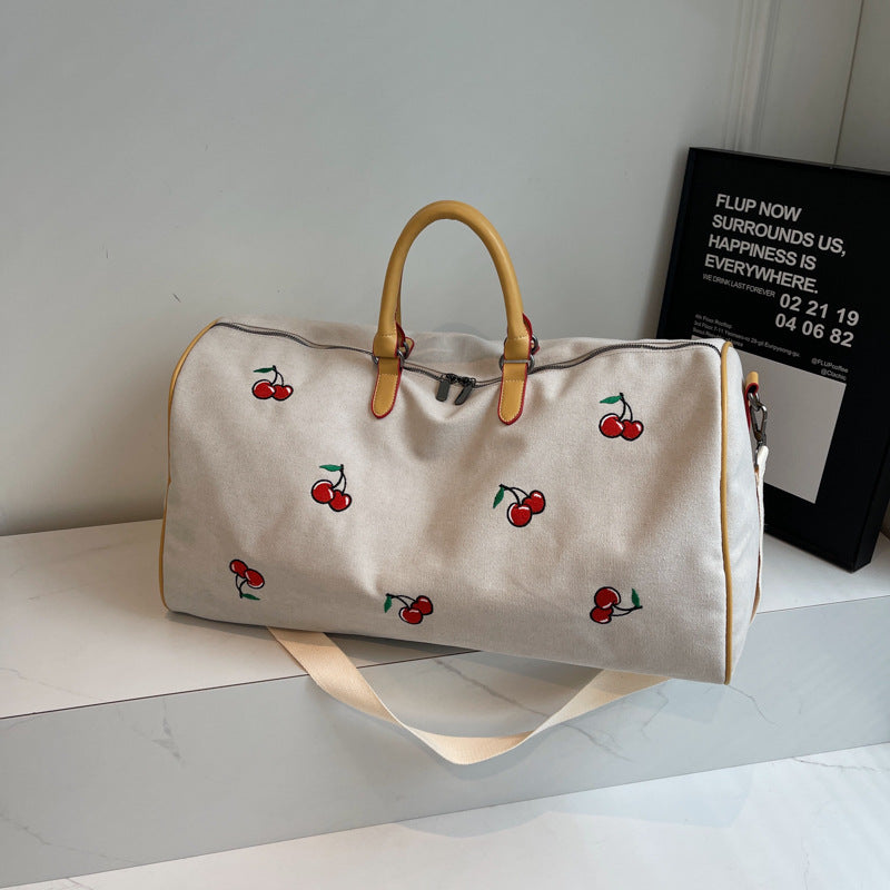 Sportliche Weekender-Tasche mit Verspieltem Kirschmuster Brehn