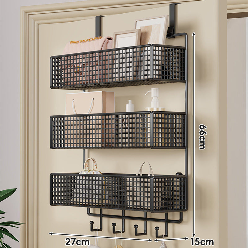 Über-Tür hängender doppelter belüfteter Mesh-Speicherkorb-Organizer mit Haken