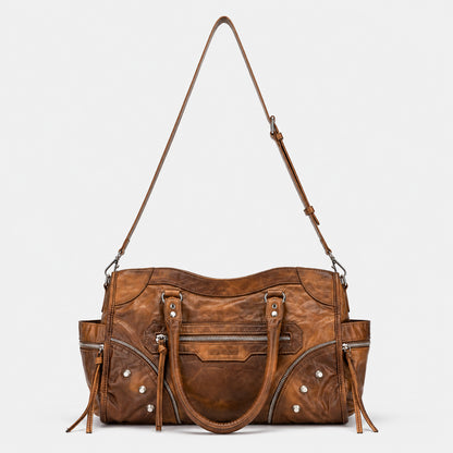 Multi-Pocket Vintage Leder Tasche