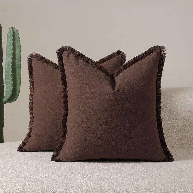 Fransende dekorative Wurfpillows