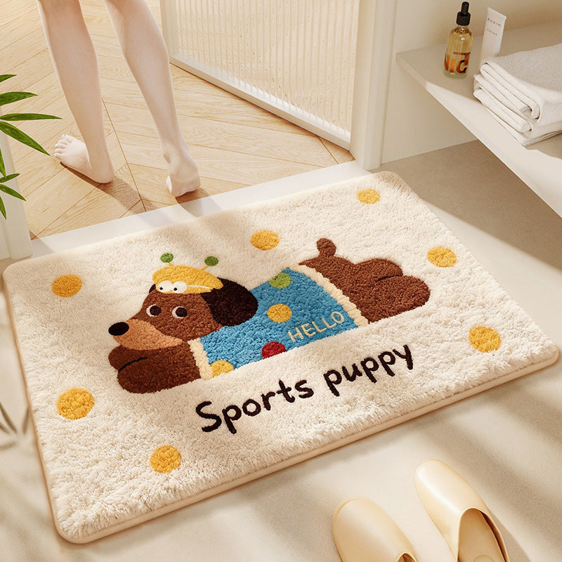 Cartoon Hund-Themen Badezimmer Teppich Brehn