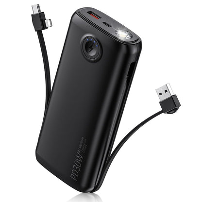 Tragbare Powerbank mit Digitalem LED-Display und Taschenlampenfunktion Brehn