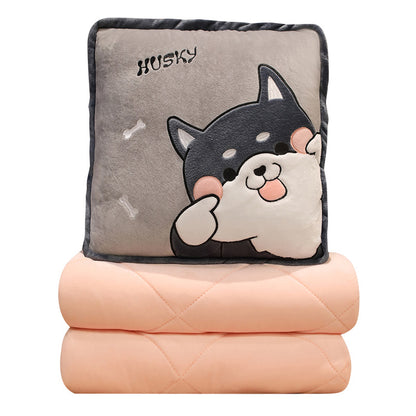 Plüsch Kissen mit niedlichem Husky-Motiv Brehn