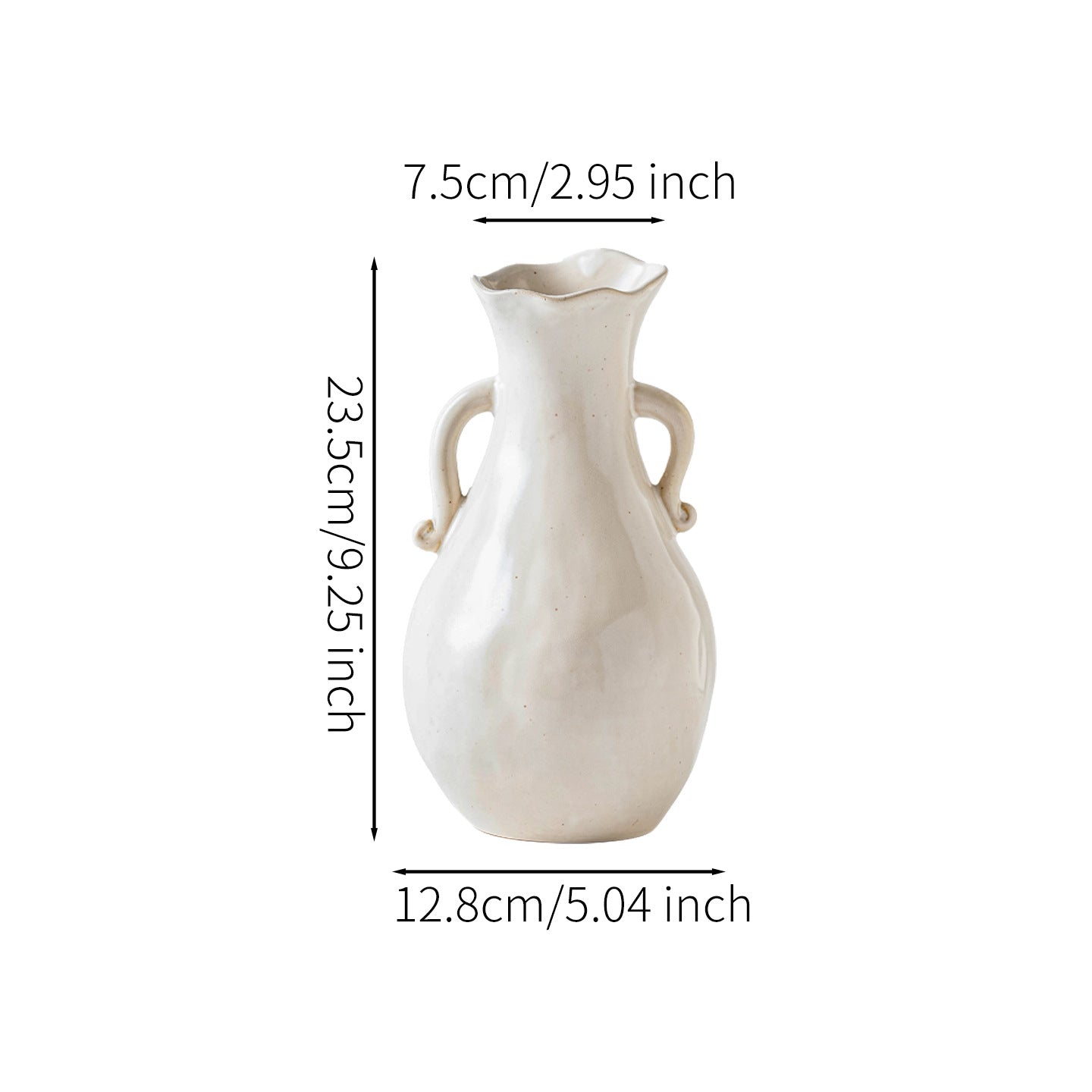 Handgefertigte Texturierte Keramikkanne Vase für Blumenarrangements