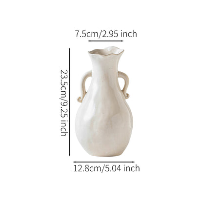 Handgefertigte Texturierte Keramikkanne Vase für Blumenarrangements