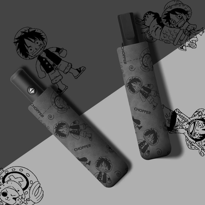 Damen Automatischer Faltregenschirm mit hochwertigem One Piece Design Brehn