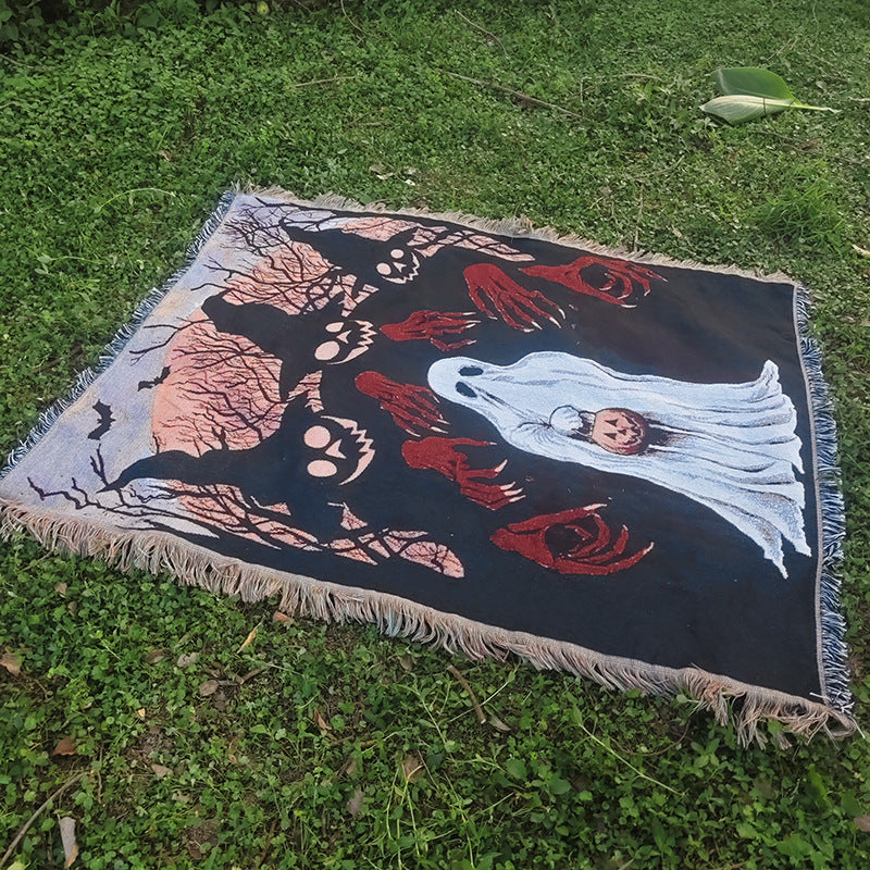 Spooky Halloween-Themen Wurfdecke