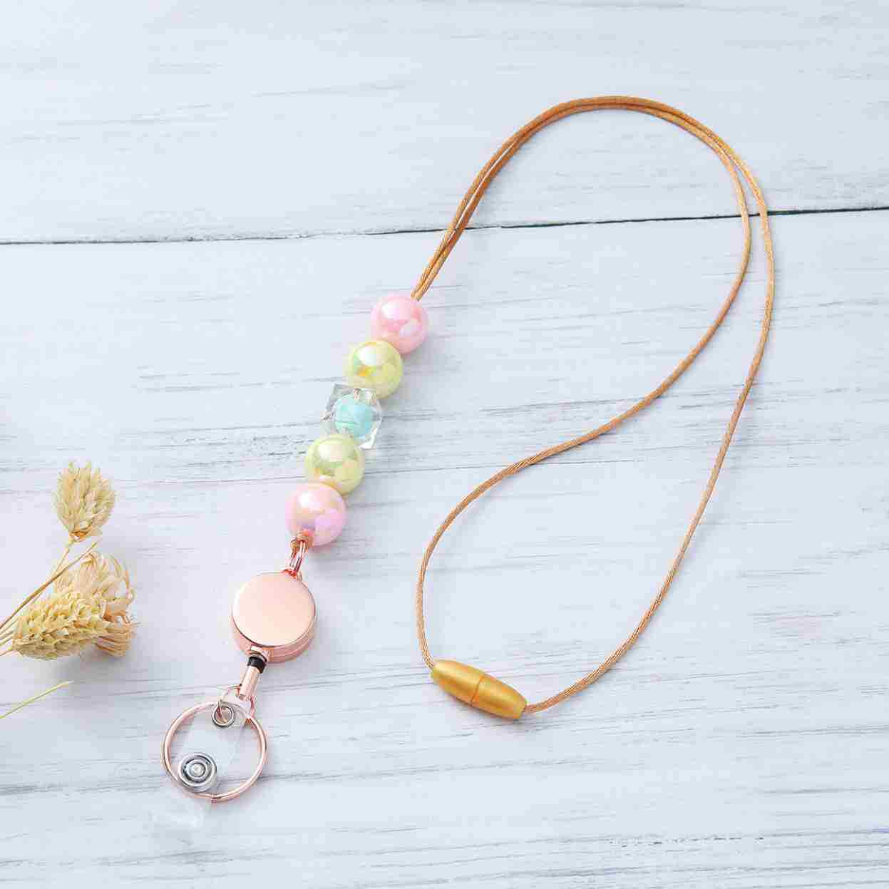 Dekorativer Perlen-ID-Badge-Lanyard Brehn