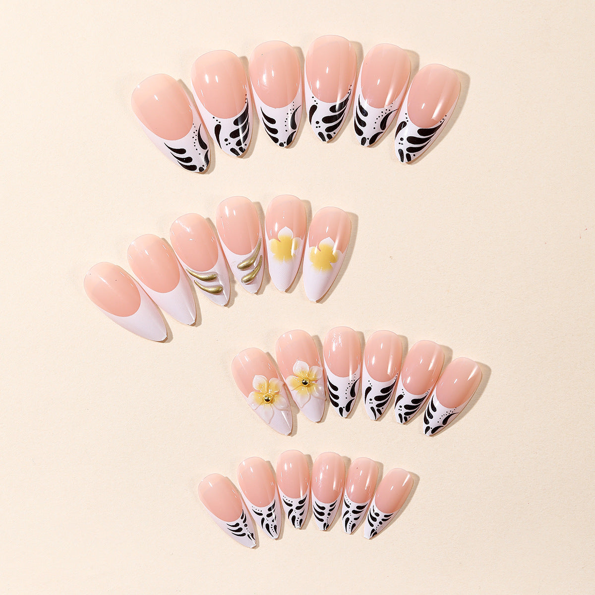 Premium Künstlerische Stiletto Nagelkunst-Set Brehn