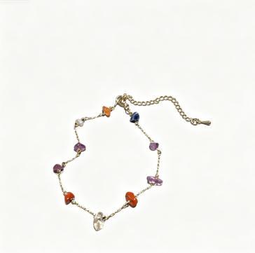 Zarte Edelstein Charm-Armband Brehn