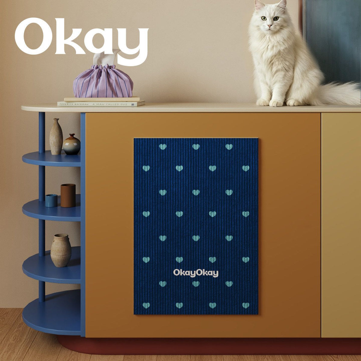 Decorative Absorbent Ribbed Kitchen Drying Mat
